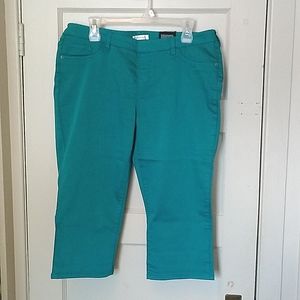 BNWT Ricki's Green Jegging Capri Size 32